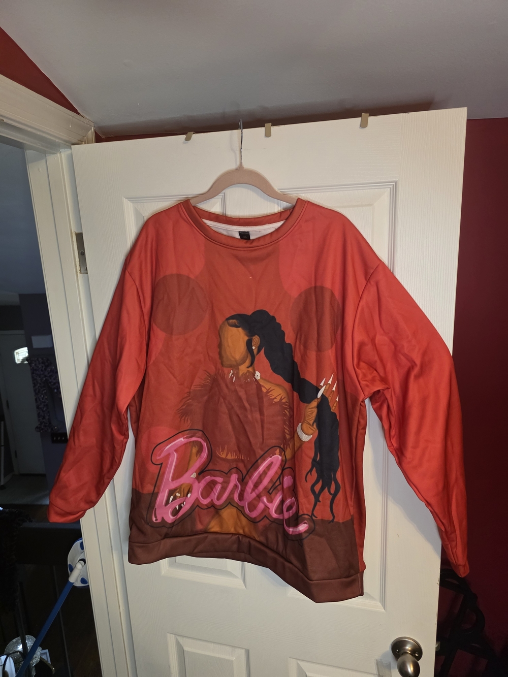 Red Barbie Graphic Kids Sweatshirt
